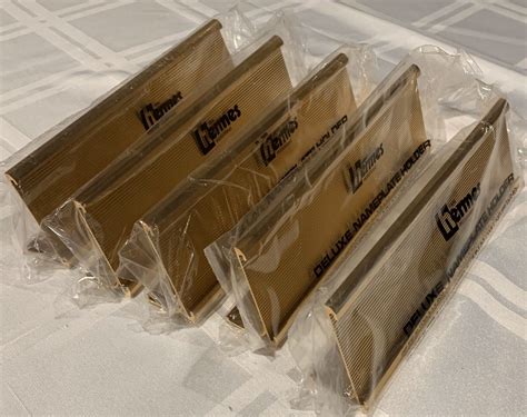 hermes deluxe nameplate holder|Lot of 44 Hermes Deluxe NamePlate Holders Aluminum 2x8” NEW.